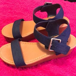 Blue jean soda high sandals